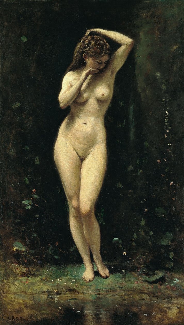 Diana bañándose en la fuente de Jean Baptiste Camille Corot