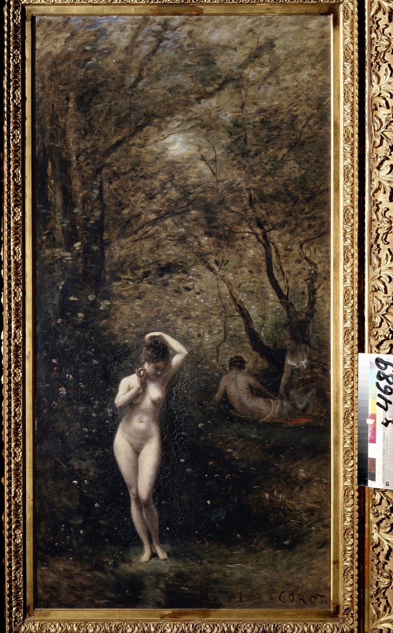""Diane au bain"" (Diana bañándose) Pintura de Camille Corot (1796-1875) 1873-1874 Museo Pushkin, Moscú de Jean Baptiste Camille Corot