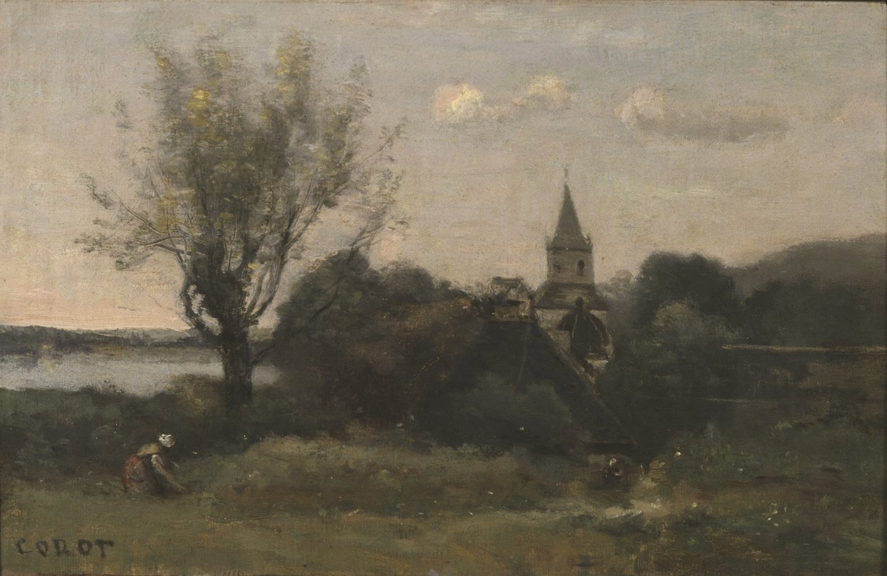 Ennery cerca de Auvers de Jean Baptiste Camille Corot