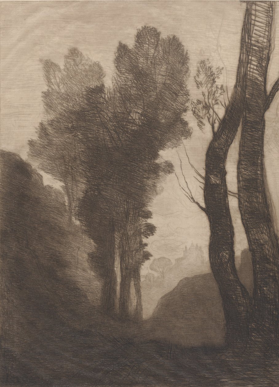 Alrededores de Roma, 1866 de Jean Baptiste Camille Corot