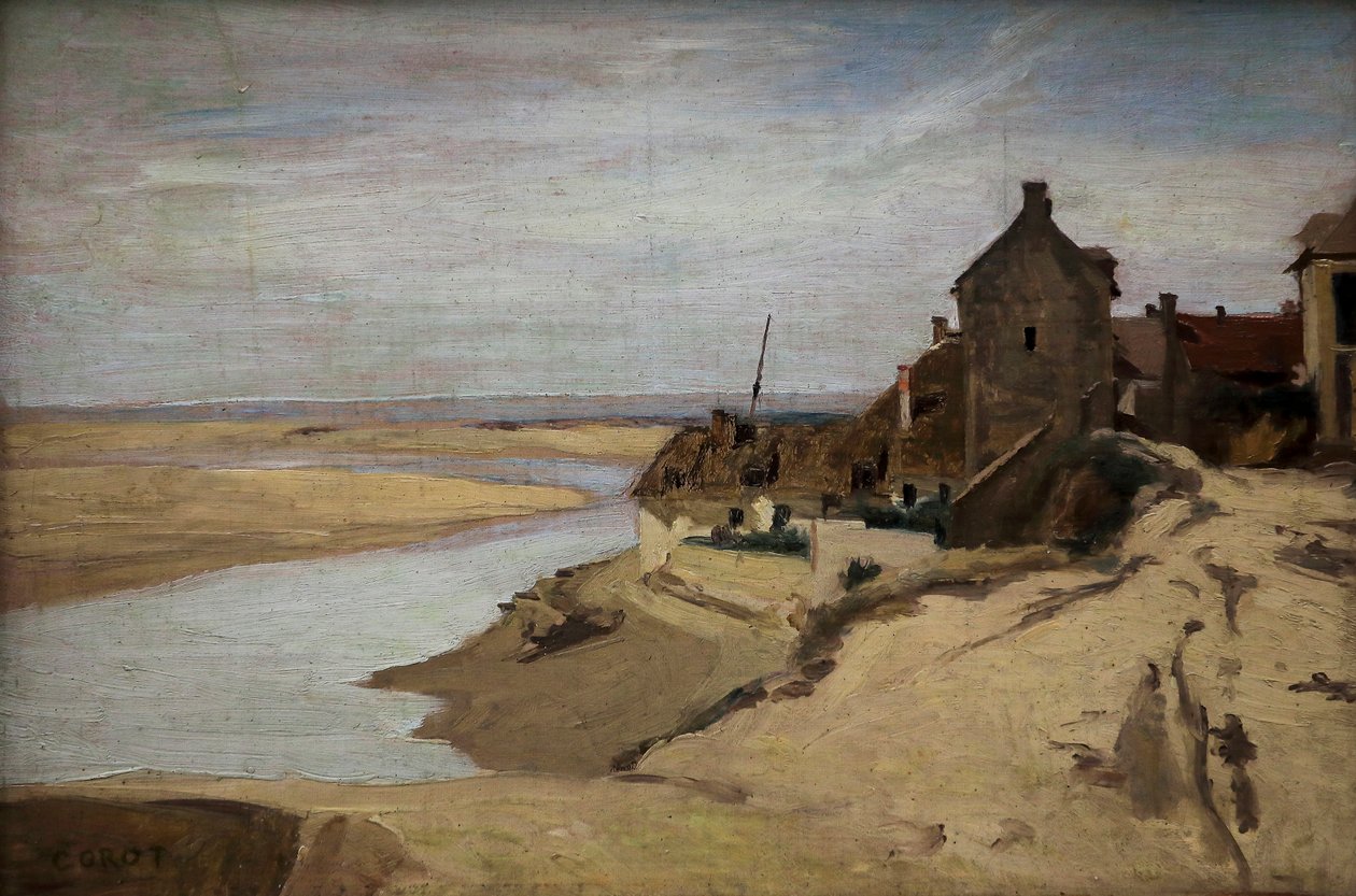 Casas de pescadores en Trouville de Jean Baptiste Camille Corot