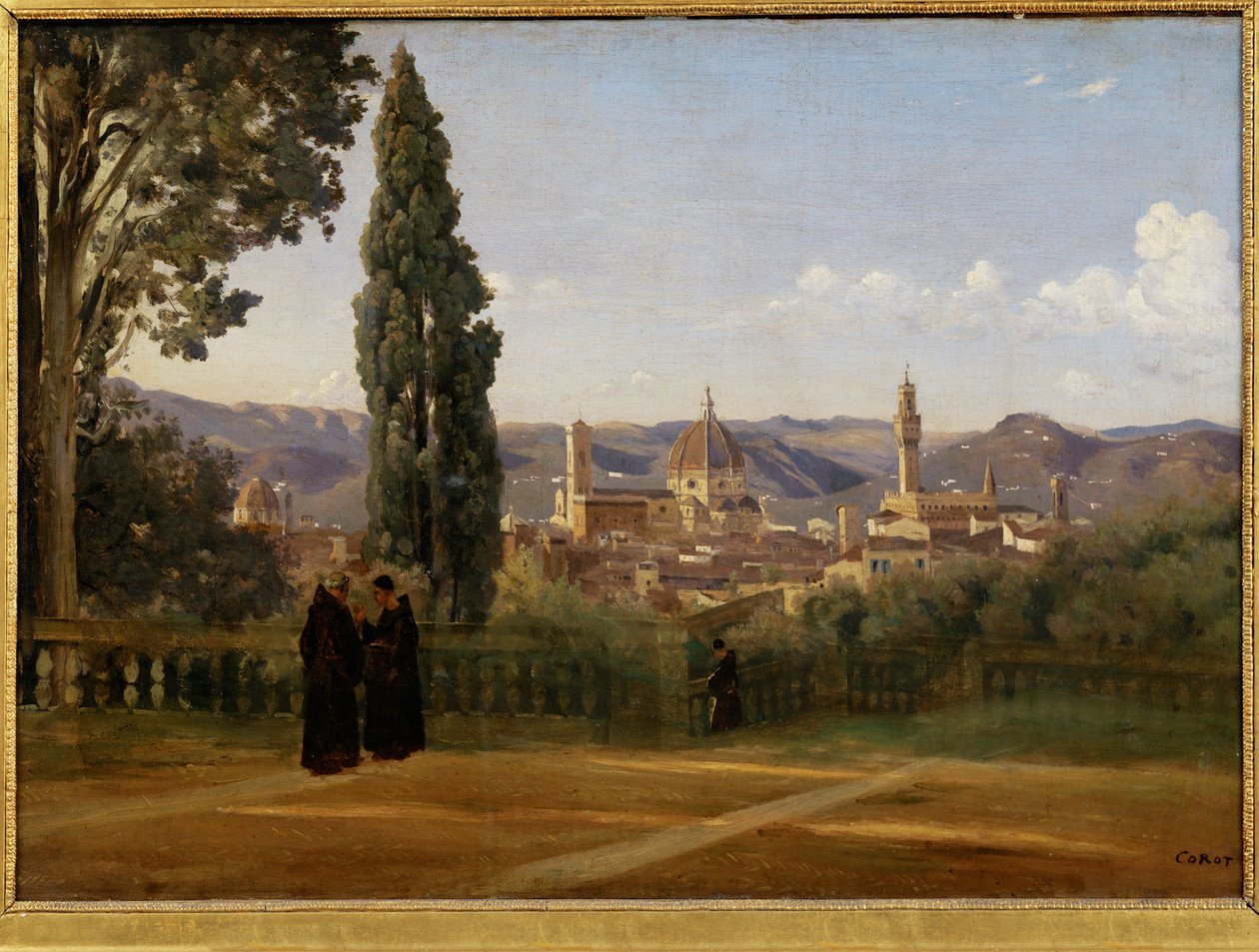 Florencia, vista desde los Jardines de Boboli - Florencia, vista ... de Jean Baptiste Camille Corot