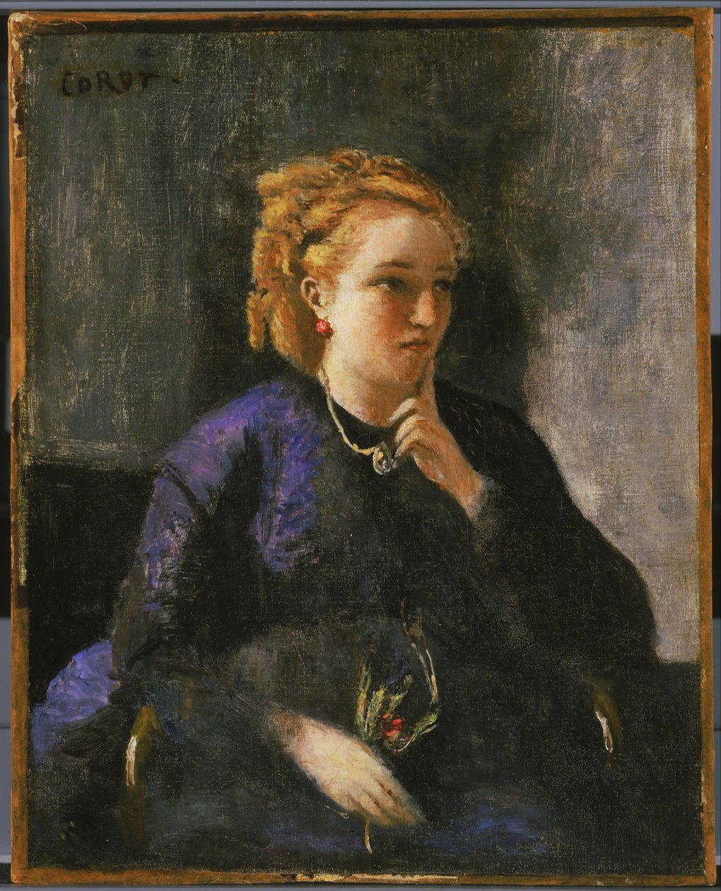En francés:  Portrait de femme Retrato de una mujer