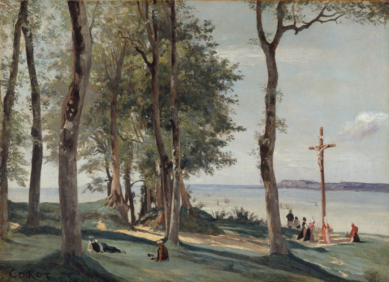Honfleur: Calvario, c.1830 de Jean Baptiste Camille Corot