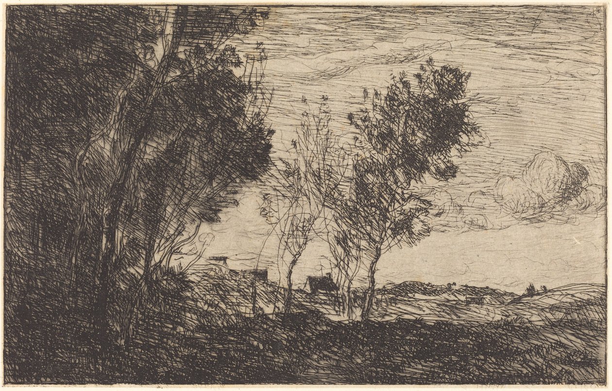 En las dunas: Recuerdo de La Haya de Jean Baptiste Camille Corot