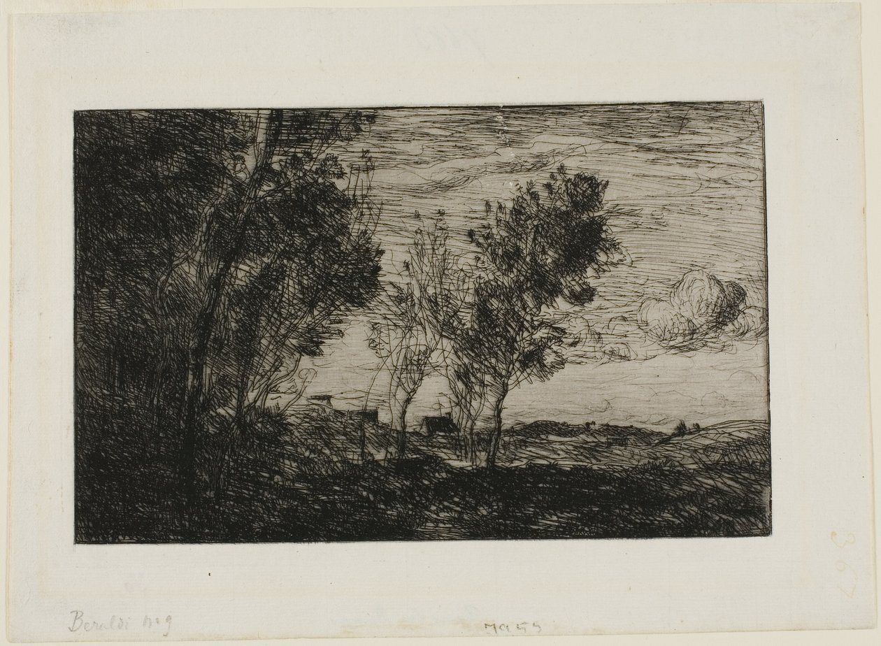 En las dunas: Recuerdo de los bosques de La Haya de Jean Baptiste Camille Corot