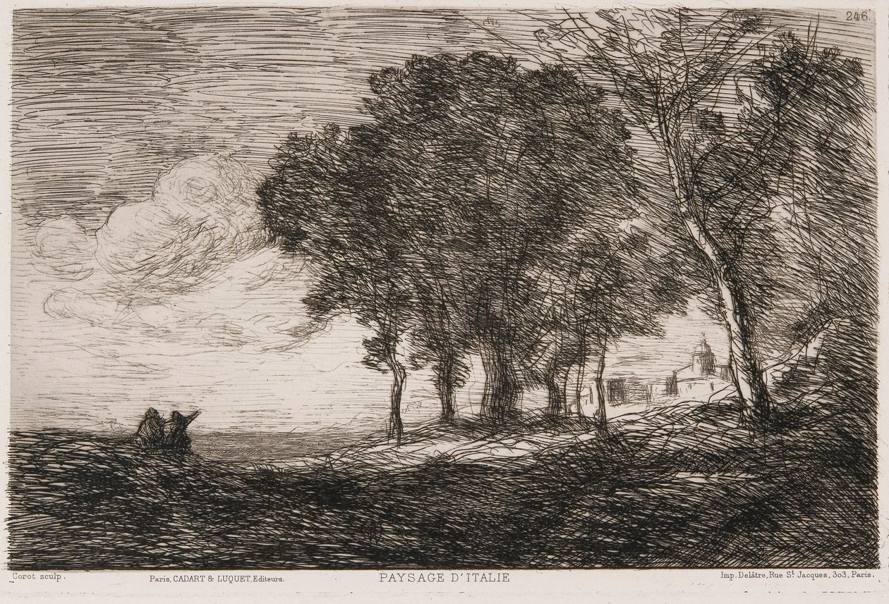 Paisaje italiano, c. 1865 de Jean Baptiste Camille Corot