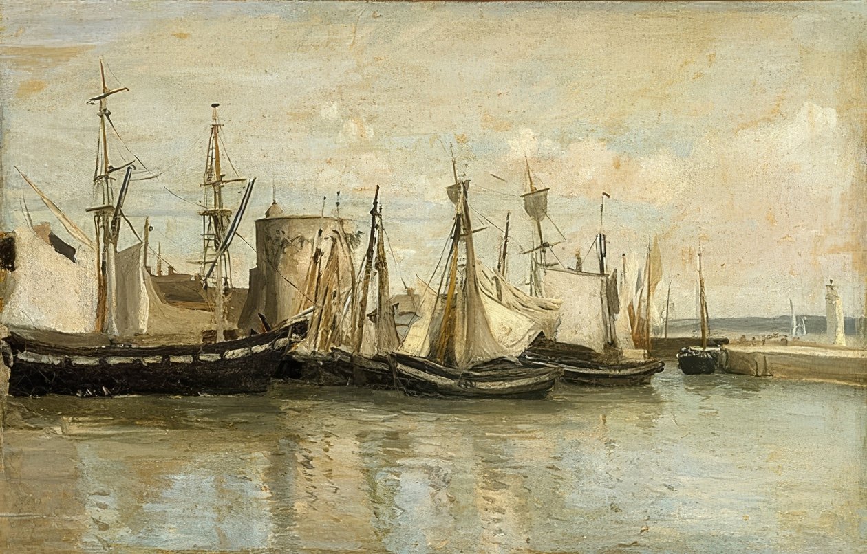 La Rochelle, entrada al puerto de Jean Baptiste Camille Corot