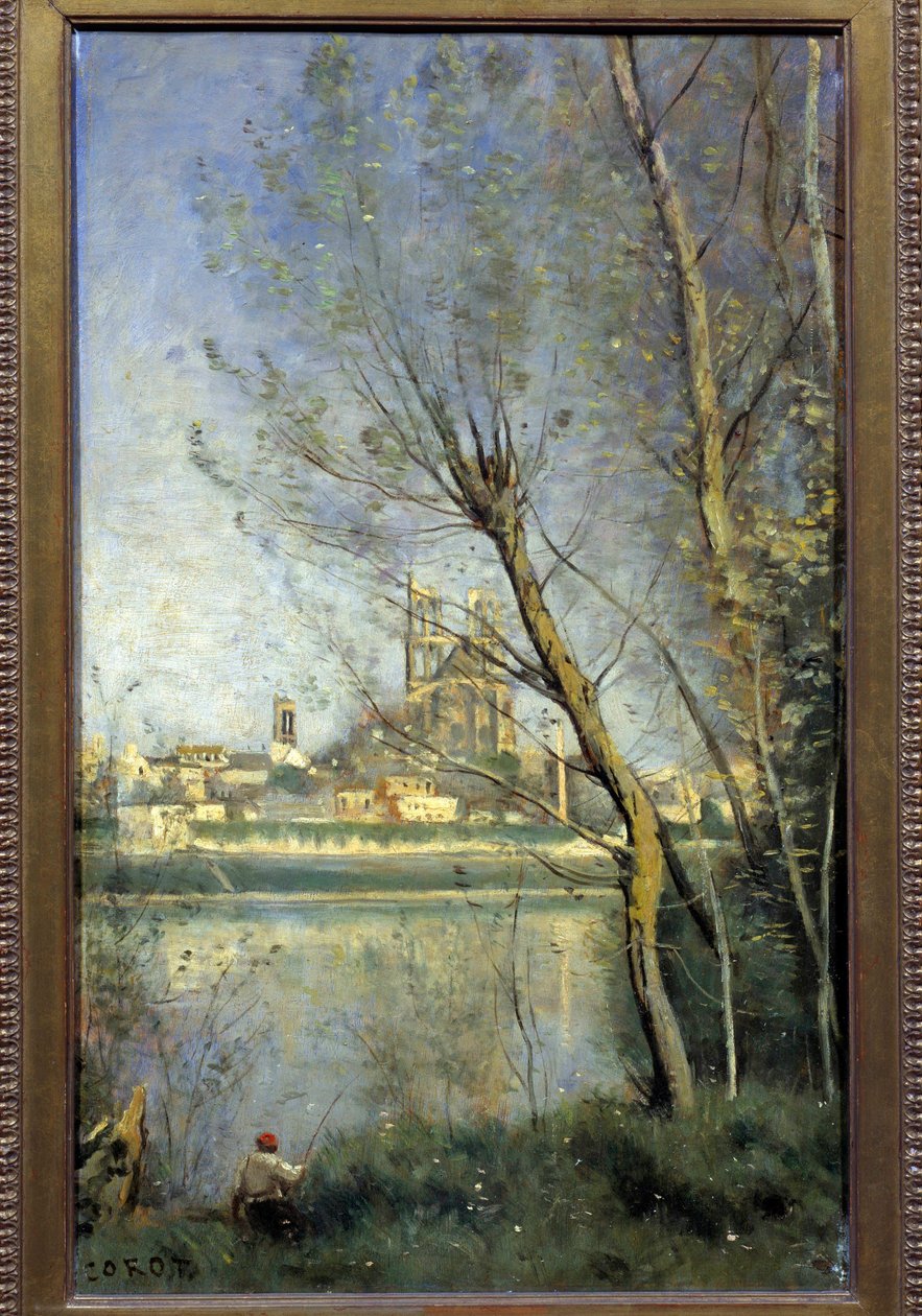 La catedral de Mantes (Mantes-la-Jolie Yvelines). Pintura de Camille Corot (1796-1875) 1865 Reims, Museo de Bellas Artes de Jean Baptiste Camille Corot