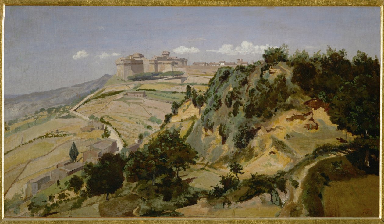 La citadelle de Volterra - Ciudadela de Volterra ... de Jean Baptiste Camille Corot
