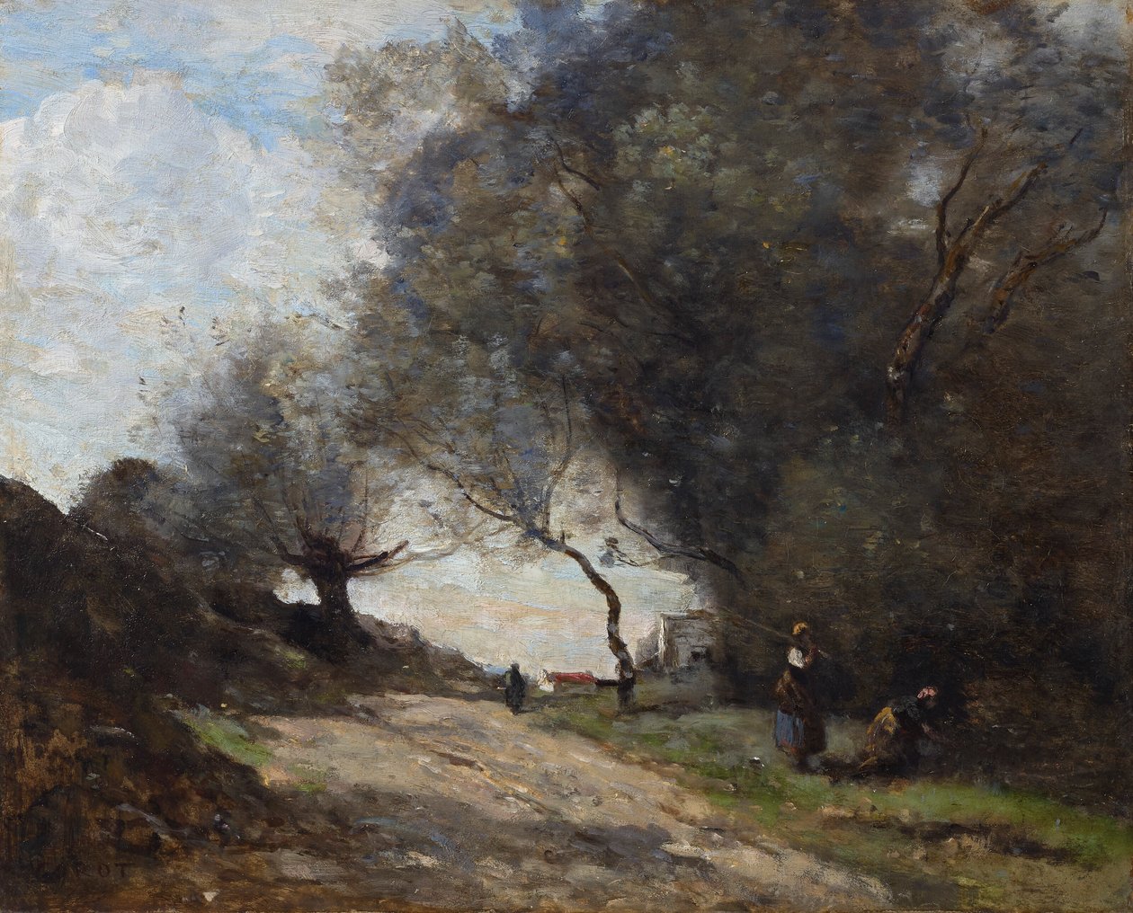 Recogida junto a la carretera de Jean Baptiste Camille Corot