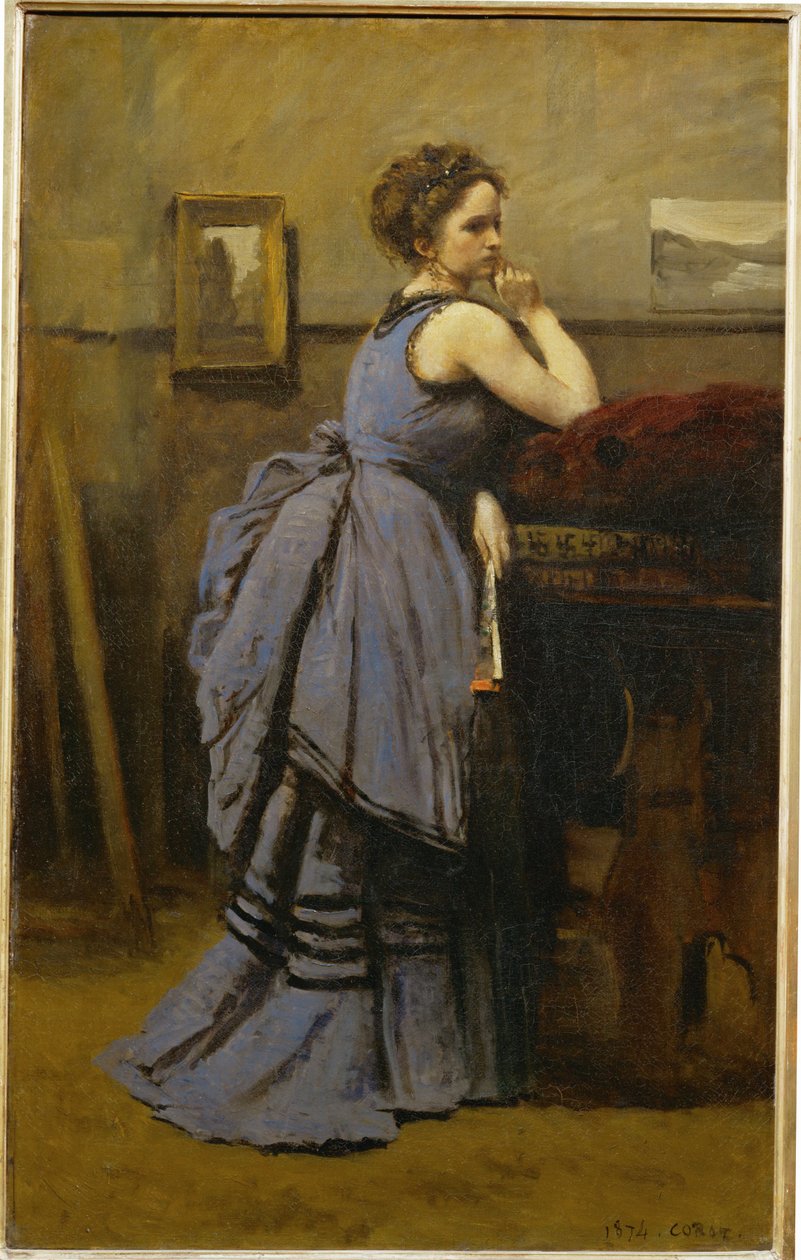 La dame en bleu - La dama de azul ... de Jean Baptiste Camille Corot