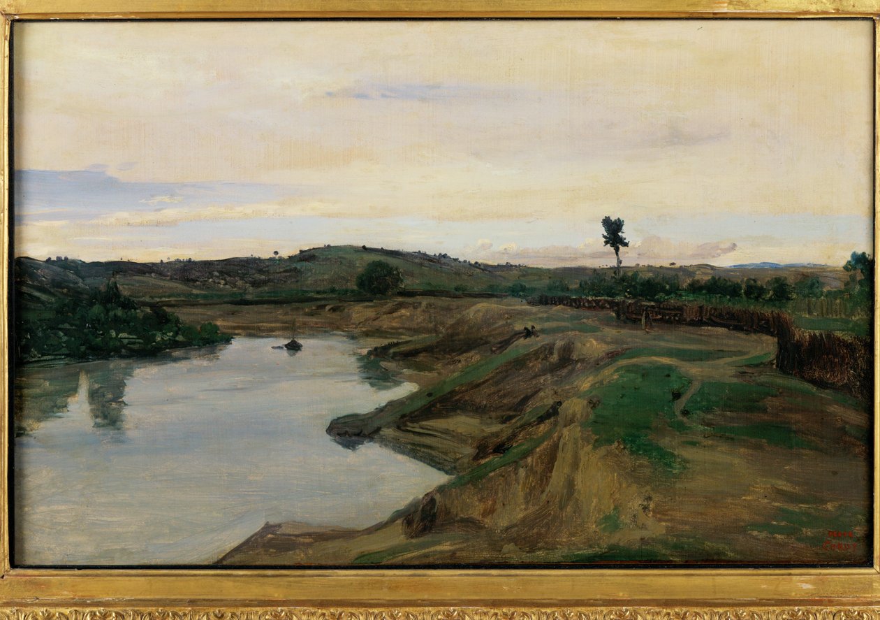 El paseo de Poussin, el campo de Roma ... de Jean Baptiste Camille Corot