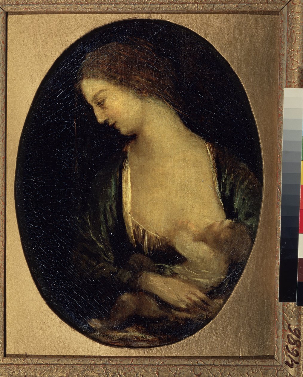 ""La Virgen de Verneuil"" (La Virgen de Verneuil) Pintura de Camille Corot (1796-1875) 1850-1860 Museo Pushkin, Moscú de Jean Baptiste Camille Corot