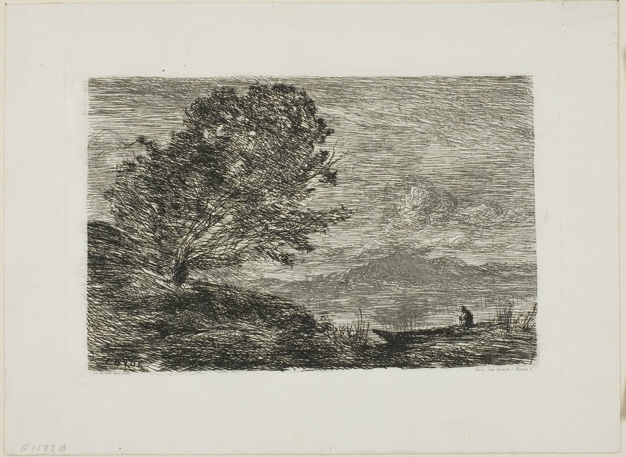 Lago en el Tirol de Jean Baptiste Camille Corot