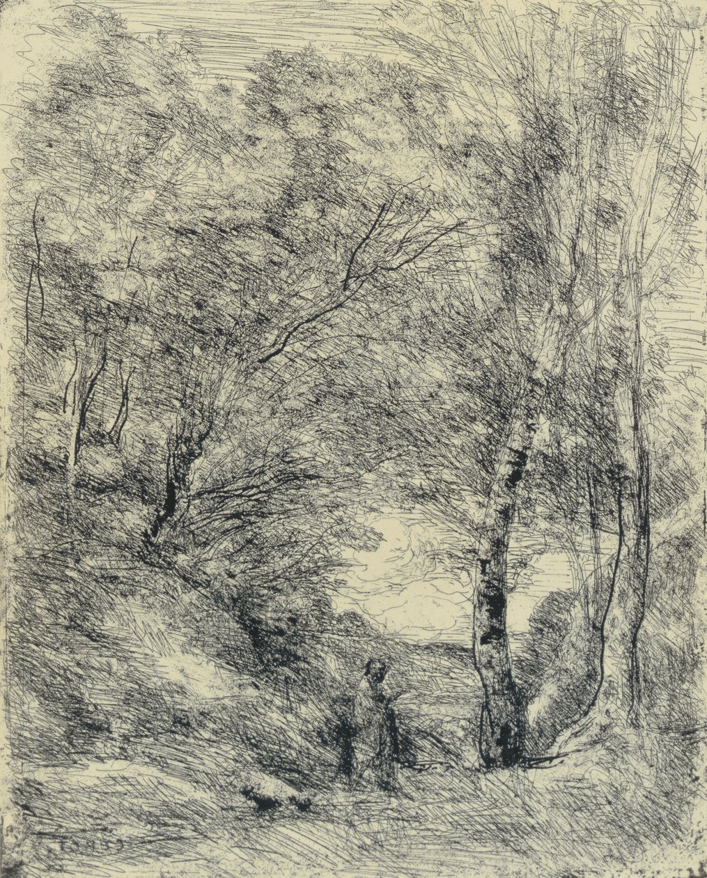 El jardín de Horacio de Jean Baptiste Camille Corot