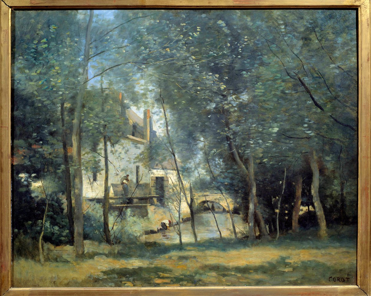 Le Moulin de Saint-Nicolas-Lez-Arras. Pintura de Camille Corot (1796-1875) 1874 París, museo de Orsay de Jean Baptiste Camille Corot
