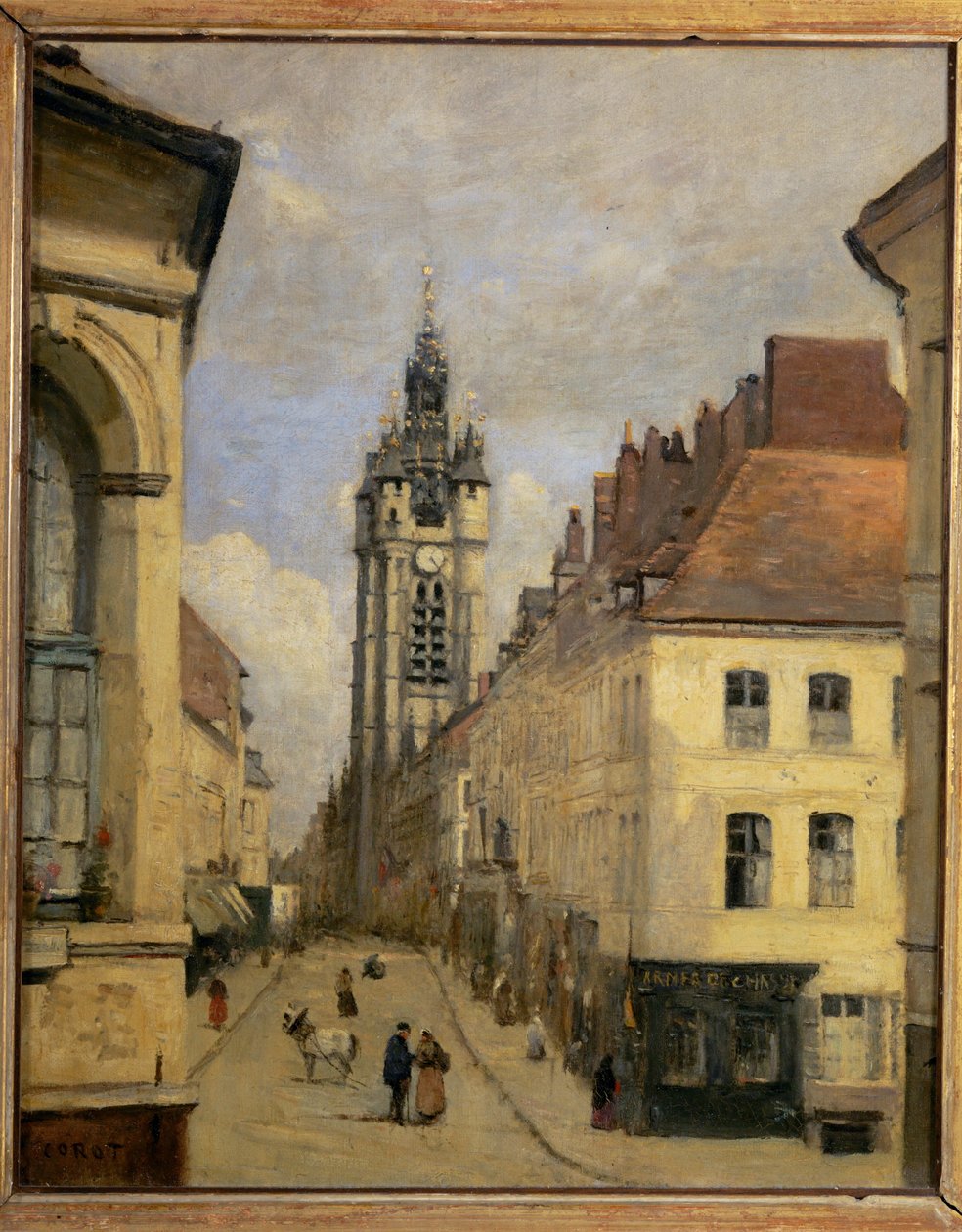 El campanario de Douai ... de Jean Baptiste Camille Corot
