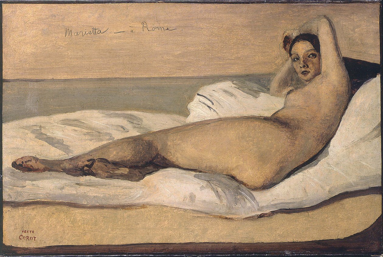 Marietta La Odalisca Romana de Jean Baptiste Camille Corot
