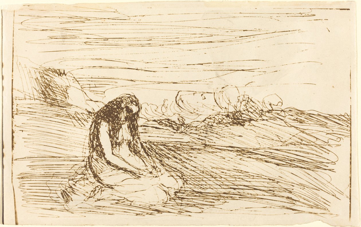 María Magdalena en meditación de Jean Baptiste Camille Corot