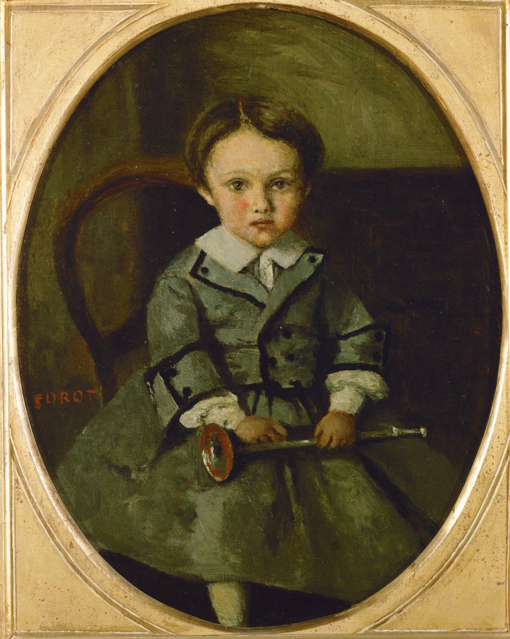 Maurice Robert de niño ... de Jean Baptiste Camille Corot