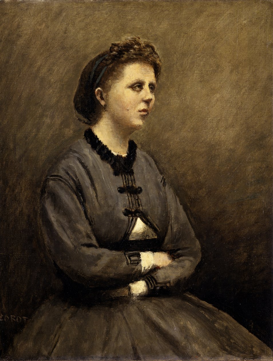 Mme de Larochenoire, esposa del pintor de Jean Baptiste Camille Corot