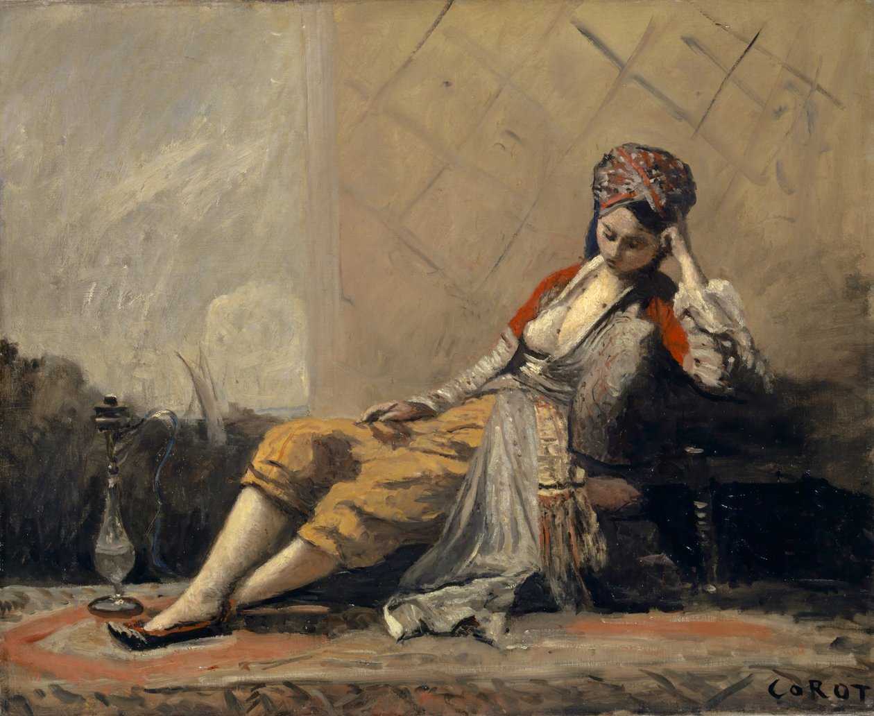 Odalisca, 1871-73 de Jean Baptiste Camille Corot