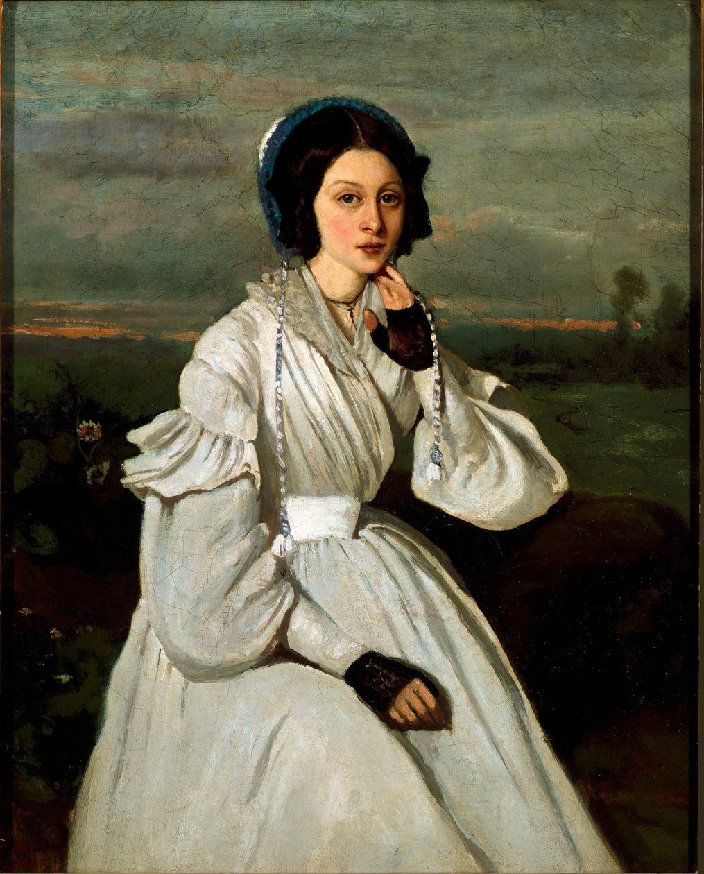 Retrato de Louise Claire Sennegon, futura Madame Charmois de Jean Baptiste Camille Corot