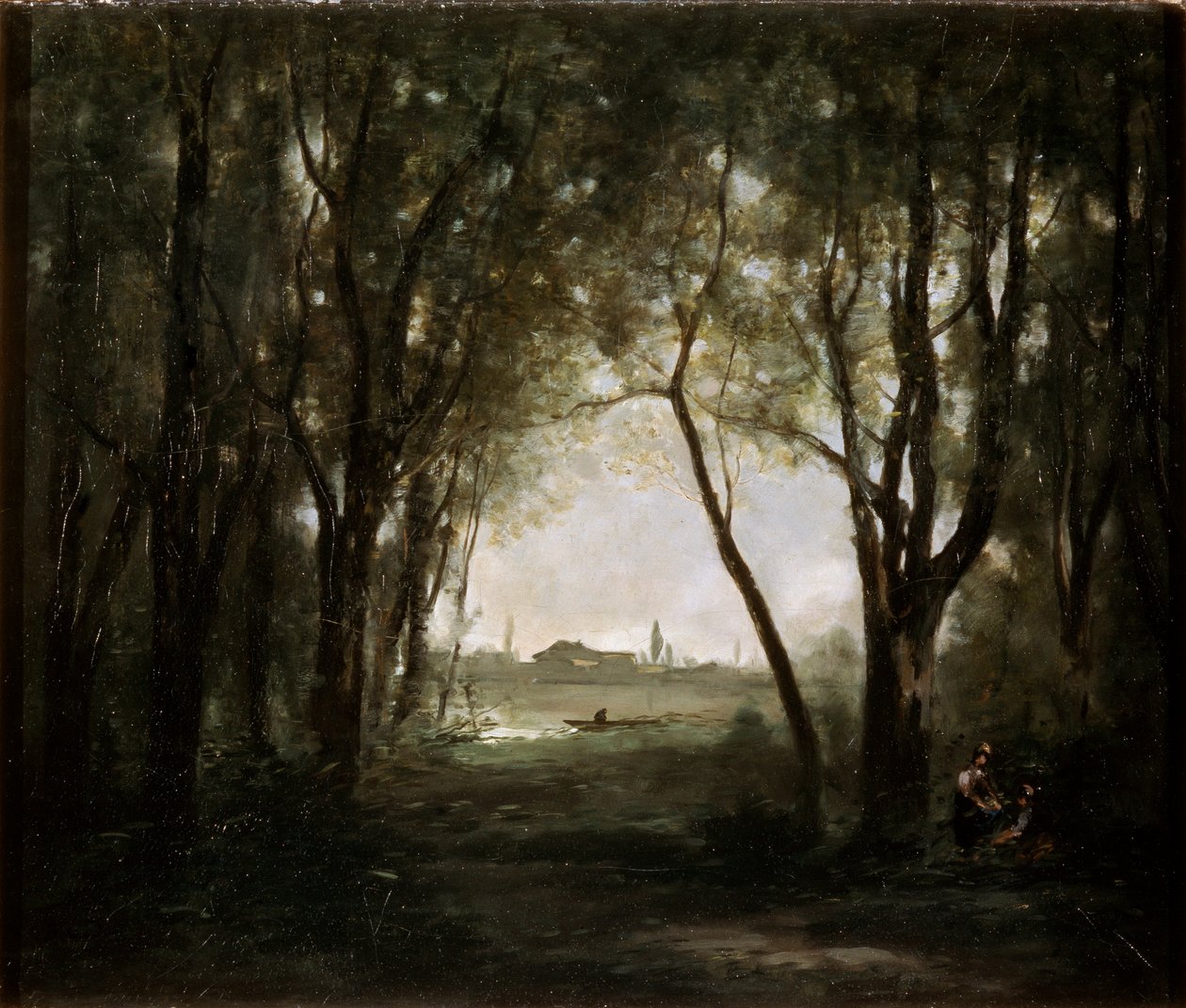 Escena cerca de un lago, 1860-1873 de Jean Baptiste Camille Corot