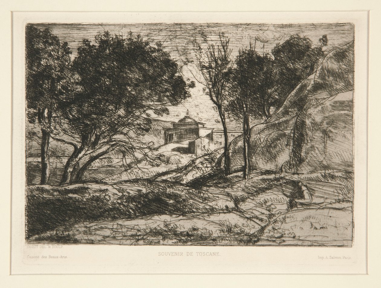 Souvenir de Toscane (Memoria de la Toscana) de Jean Baptiste Camille Corot