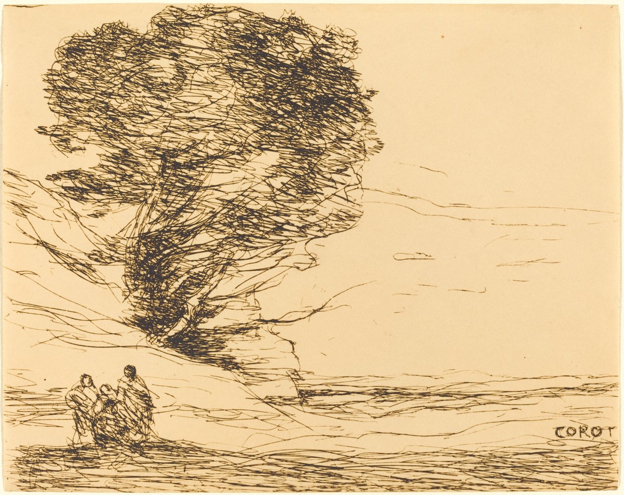 Recuerdo de Antibes, 1874 de Jean Baptiste Camille Corot