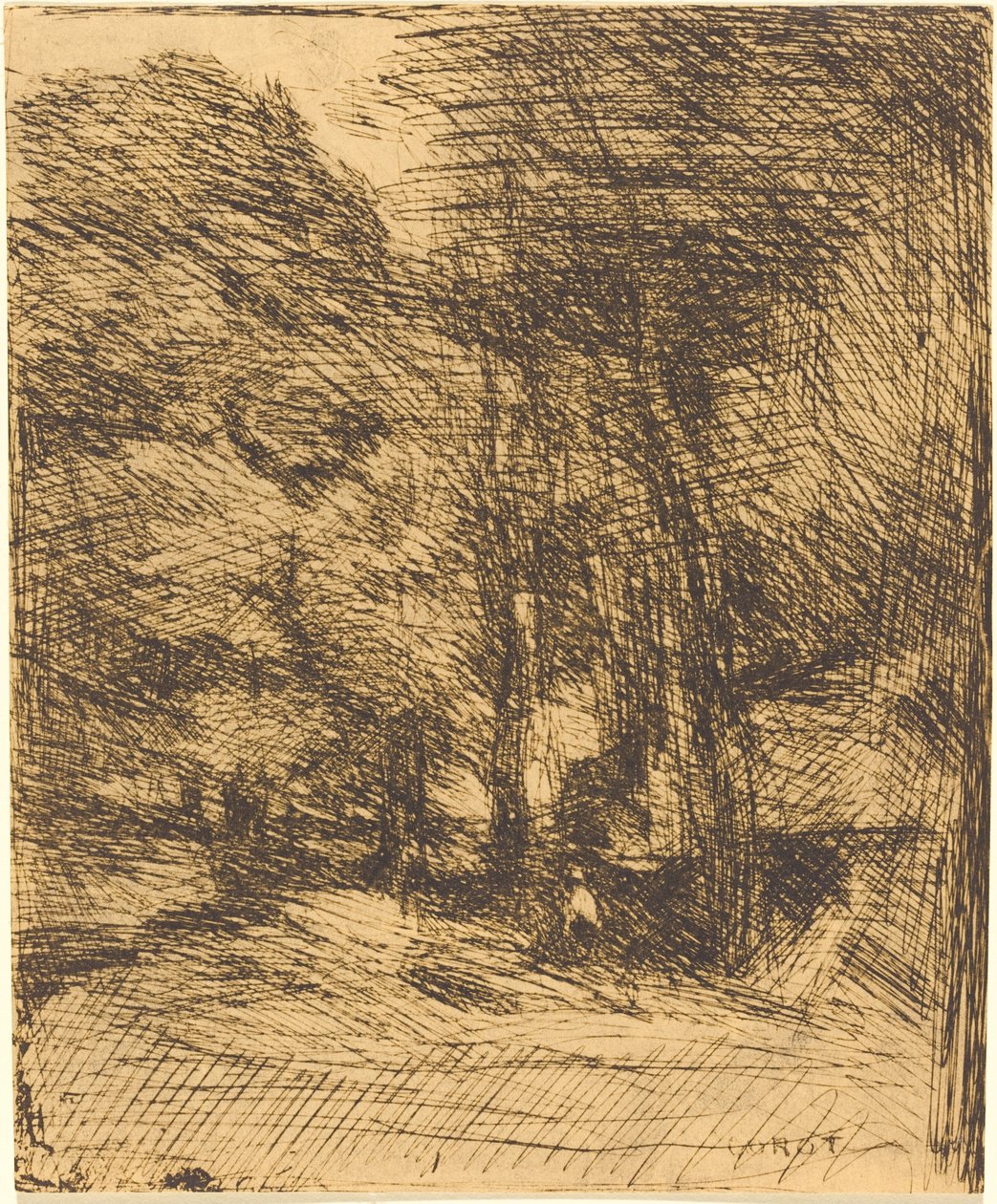 Recuerdo de Bas-Breau de Jean Baptiste Camille Corot