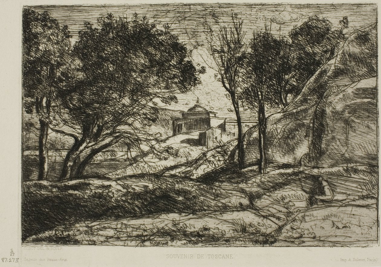Recuerdo de Toscana de Jean Baptiste Camille Corot
