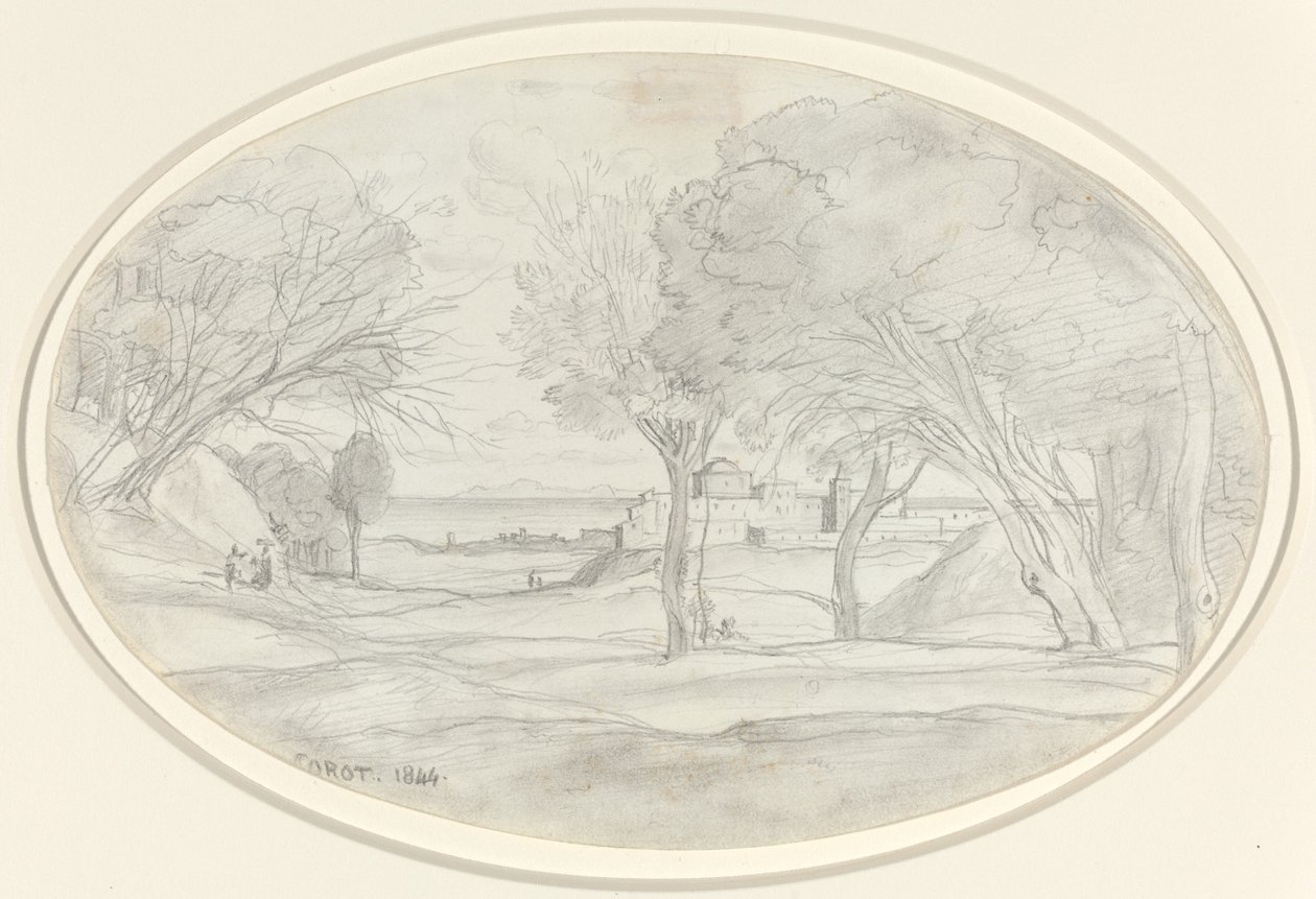 Recuerdo de la Toscana, 1844 de Jean Baptiste Camille Corot