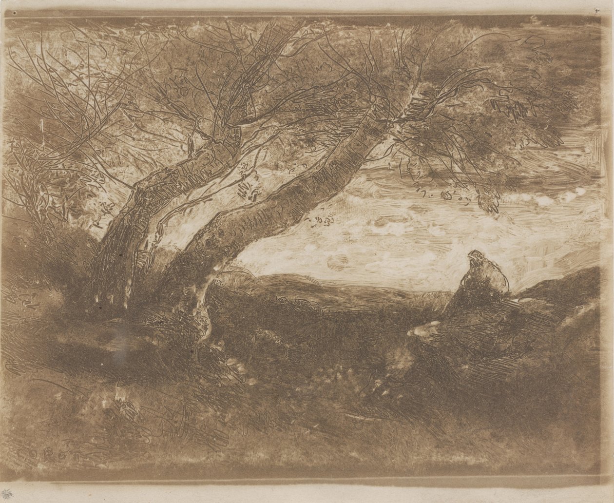 El soñador de Jean Baptiste Camille Corot
