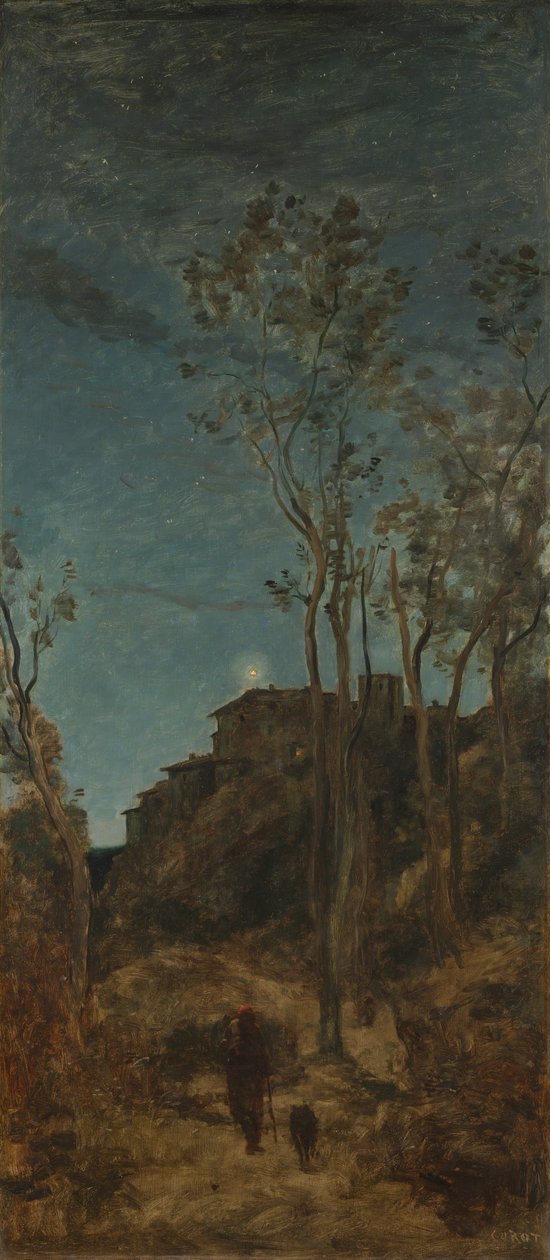 Los cuatro momentos del día: Noche de Jean Baptiste Camille Corot