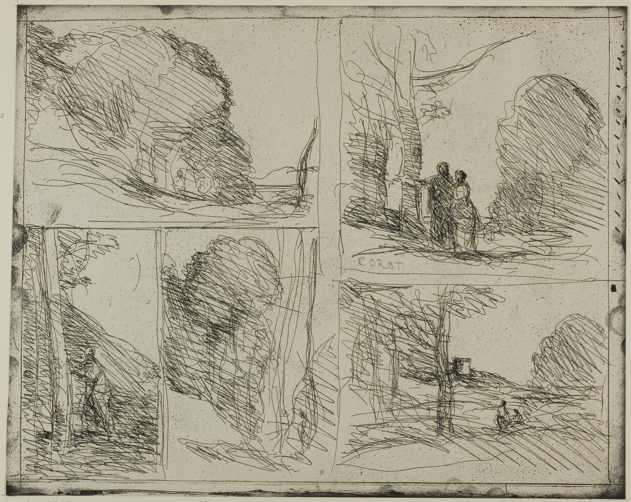 El jardín de Pericles de Jean Baptiste Camille Corot