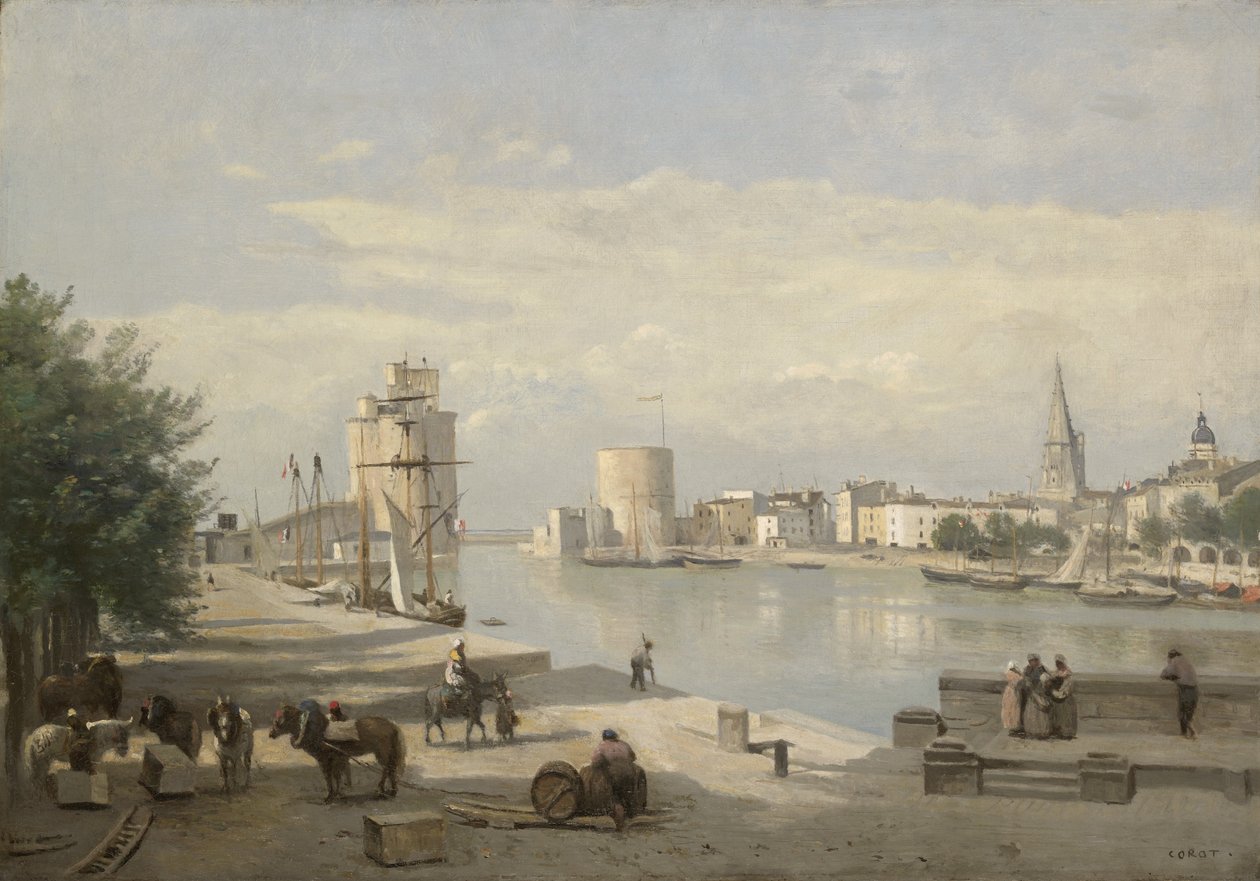 El puerto de La Rochelle de Jean Baptiste Camille Corot