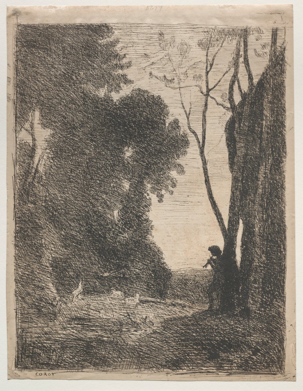 El pequeño pastor de Jean Baptiste Camille Corot