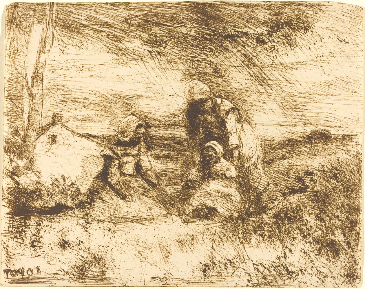 La pequeña hermana de Jean Baptiste Camille Corot
