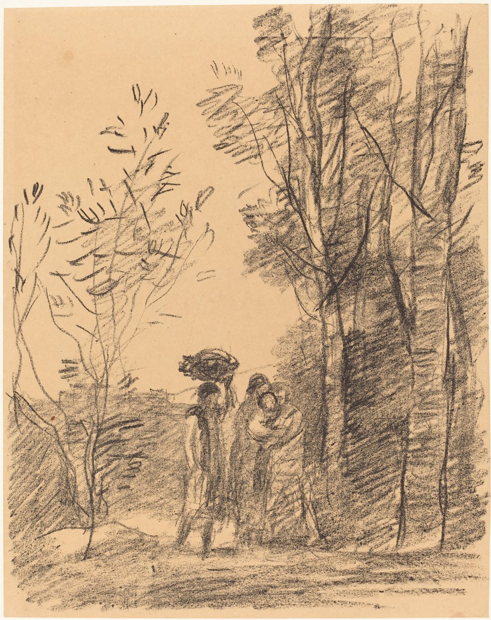 El Encuentro en el Bosque La Rencontre du bosquet, 1871 de Jean Baptiste Camille Corot