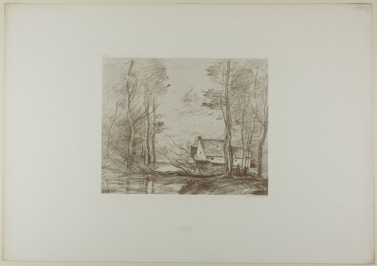 El molino en Cuincy, cerca de Douai de Jean Baptiste Camille Corot