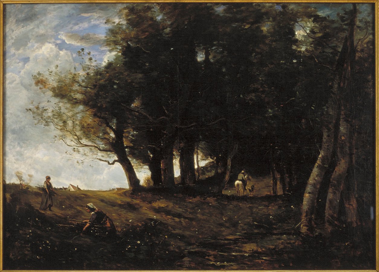 Los Recolectores de Leña de Jean Baptiste Camille Corot