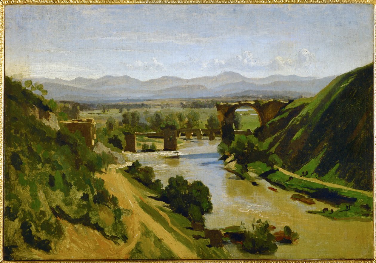 El puente de Narni, Italia ... de Jean Baptiste Camille Corot