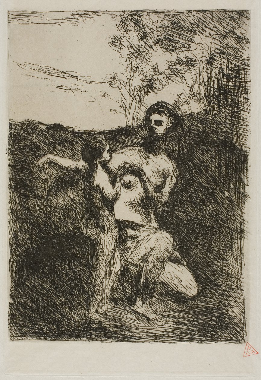Venus cortando las alas de Cupido, primer plato de Jean Baptiste Camille Corot