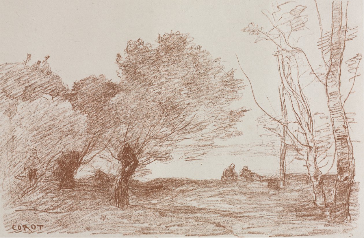 Willows and Poplars de Jean Baptiste Camille Corot