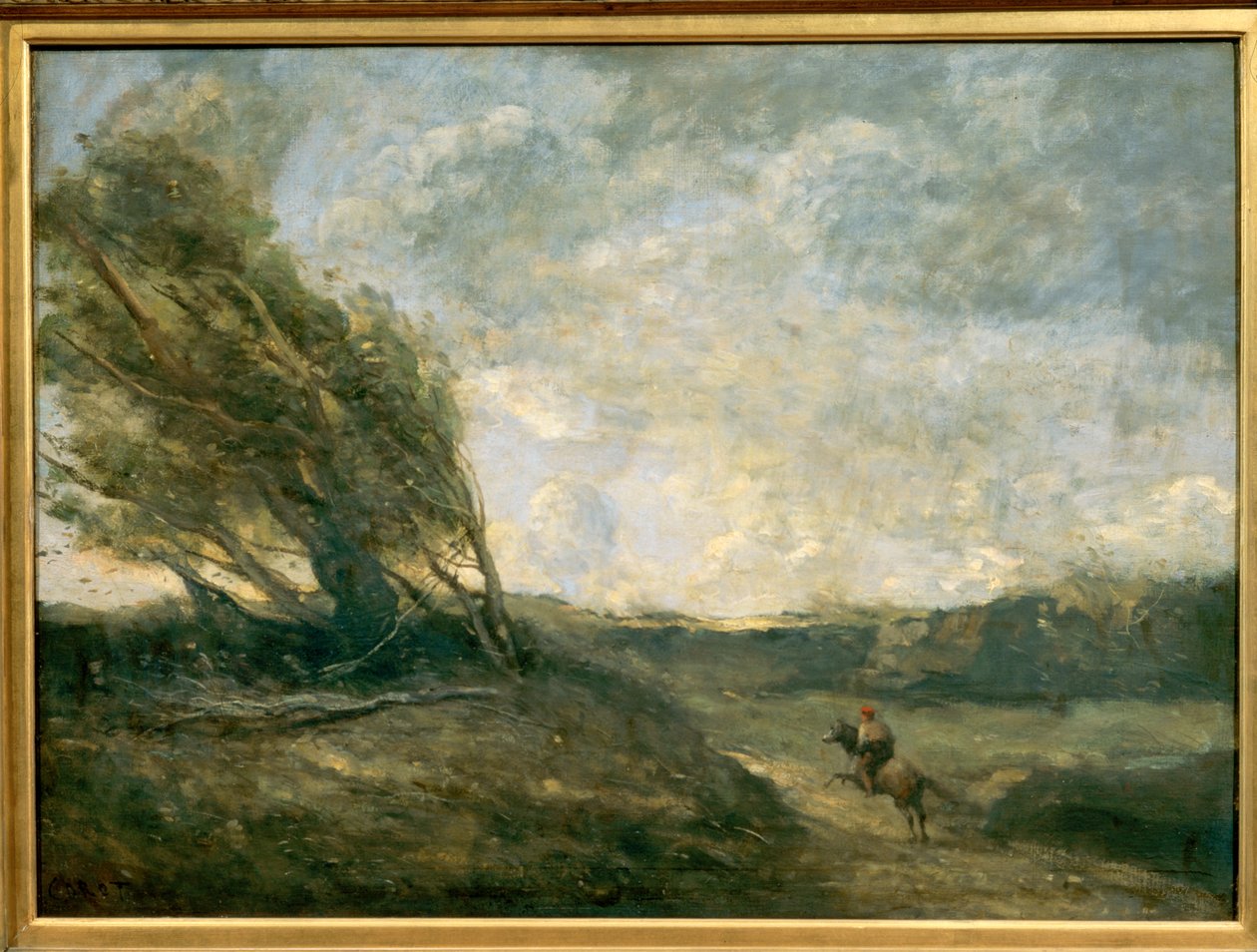 Paisaje barrido por el viento (pintura) de Jean Baptiste Camille Corot