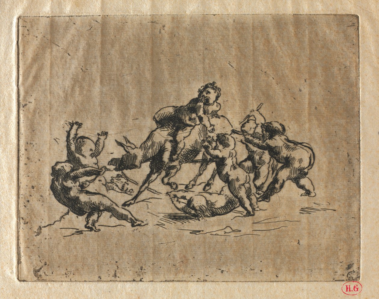 Bacanal con Niños y Burro de Jean Baptiste Carpeaux