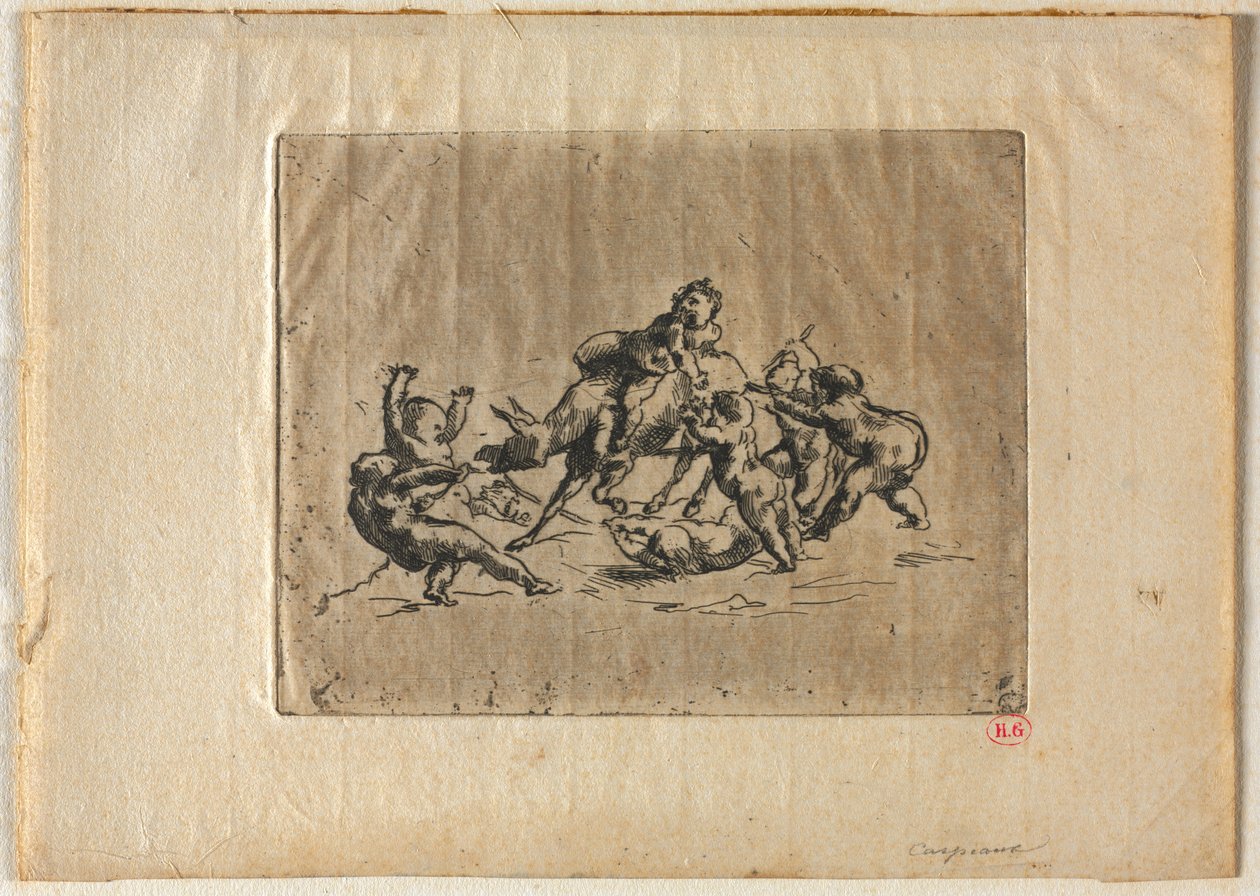 Bacanal con niños y burro de Jean Baptiste Carpeaux