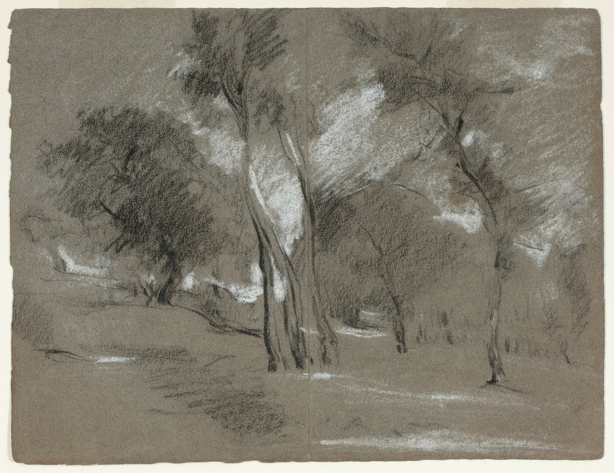 Paisaje con árboles de Jean Baptiste Carpeaux